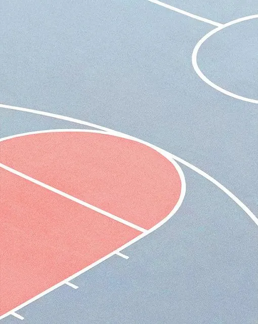 Abstract curved shapes with duotone palette, minimal, geometric, muted