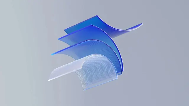 Abstract 3D layered motion forms, 3d-render, abstract, cool