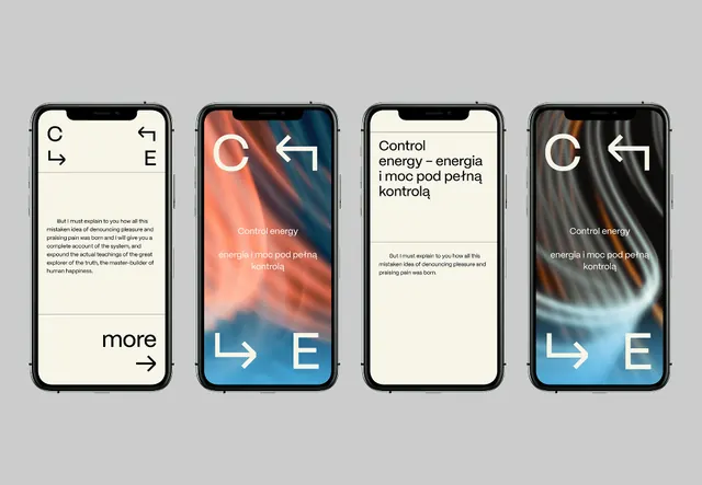 Mobile app UI system with cream and coral gradient screens, minimal, gradient-heavy, light