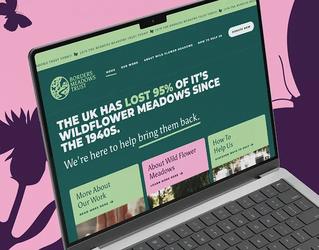 Environmental nonprofit website mockup, minimal, corporate-clean, dark