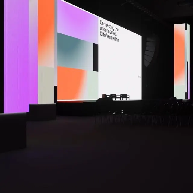 Otto Vermeulen exhibition: gradient wall installation, minimal, geometric, dark