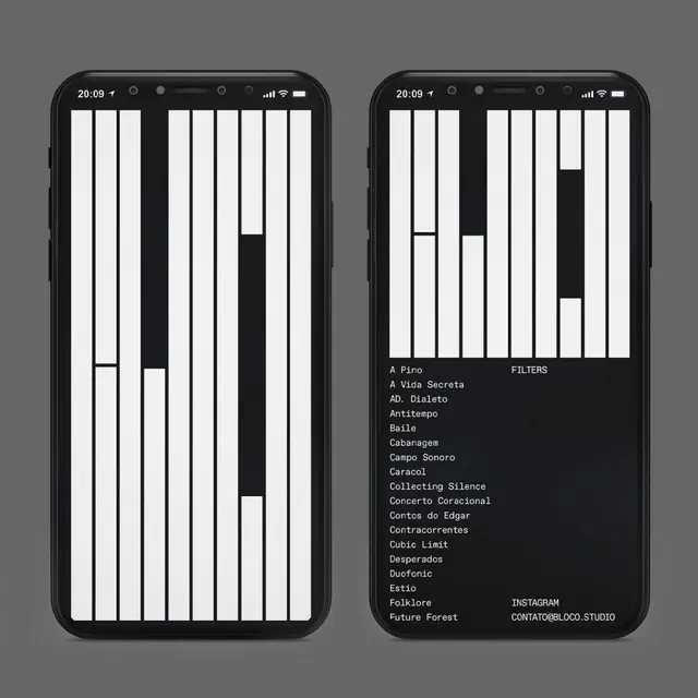 Monochrome Barcode UI Design, minimal, brutalist, monochrome