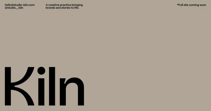 Kiln Wordmark and Layout, minimal, swiss, muted