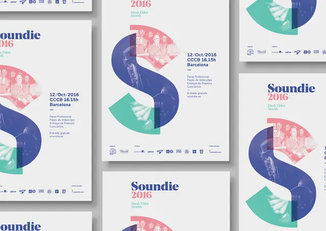 Soundie 2016 Identity System, swiss, geometric, high-contrast