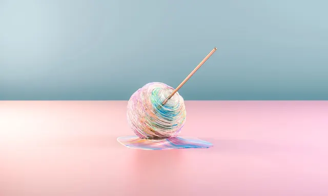 Pastel Swirl Lollipop, minimal, 3d-render, pastel
