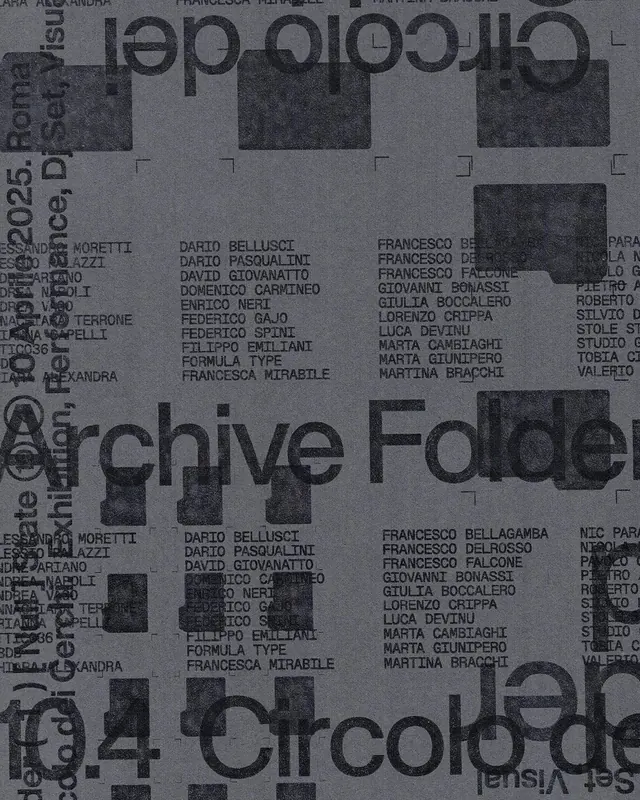Archive Folder Typography Layout, swiss, brutalist, monochrome