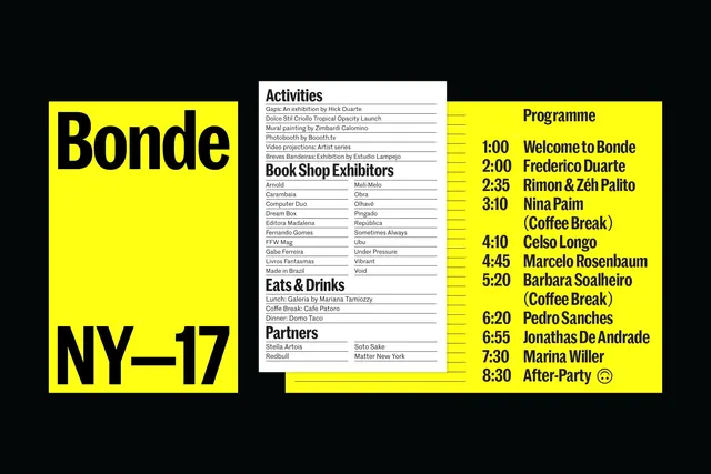 Bonde NY-17 Identity Layout, brutalist, neo-brutalist, high-contrast