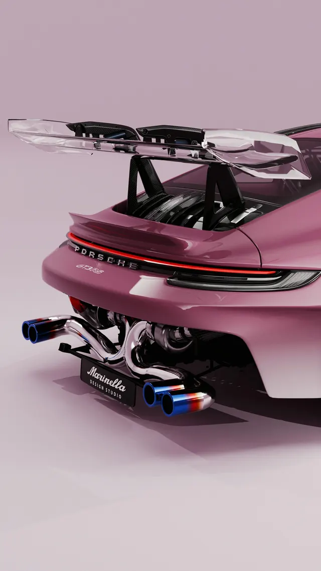 Pink Motorcycle Mockup