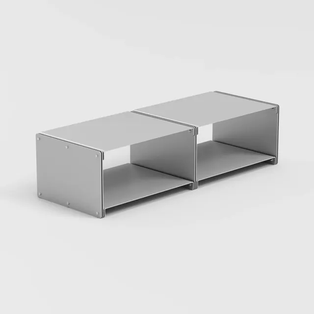 Metallic Rectangular Frames, minimal, 3d-render, light