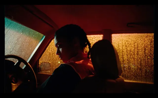 Interior Car Night Scene, photographic, dark