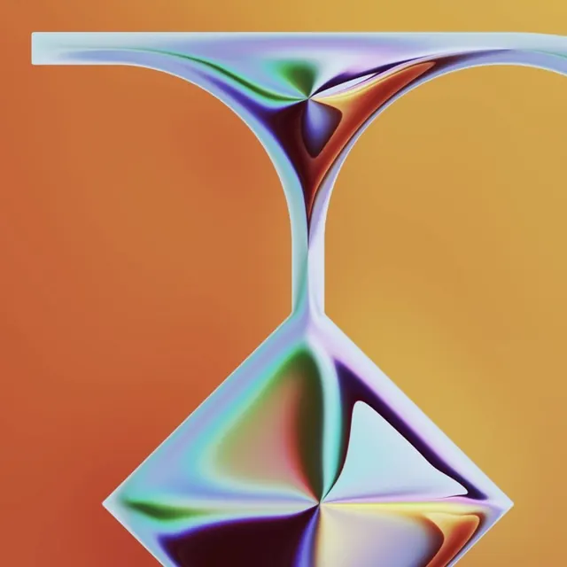 Iridescent Abstract Shape, abstract, 3d-render, vibrant