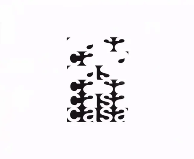 Stacked letterforms documentary visual, geometric, monochrome, monochrome