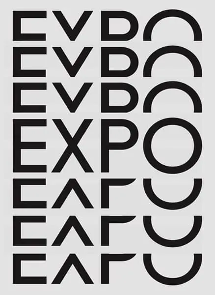 EVDO EXPO Logo Variations, minimal, geometric, monochrome