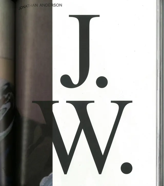 J.W. Typography Layout, editorial, minimal, monochrome