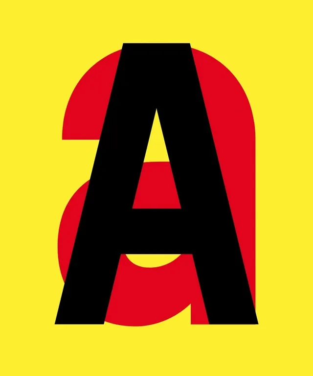 Bold Letterform Composition, brutalist, neo-brutalist, high-contrast