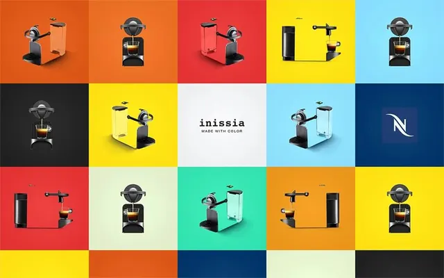 Inmedia Brand Identity Grid, minimal, corporate-clean, vibrant