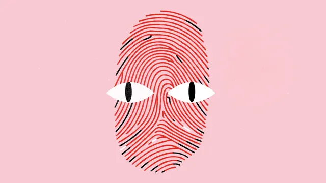 Abstract Line-Art Face, minimal, line-art, vibrant
