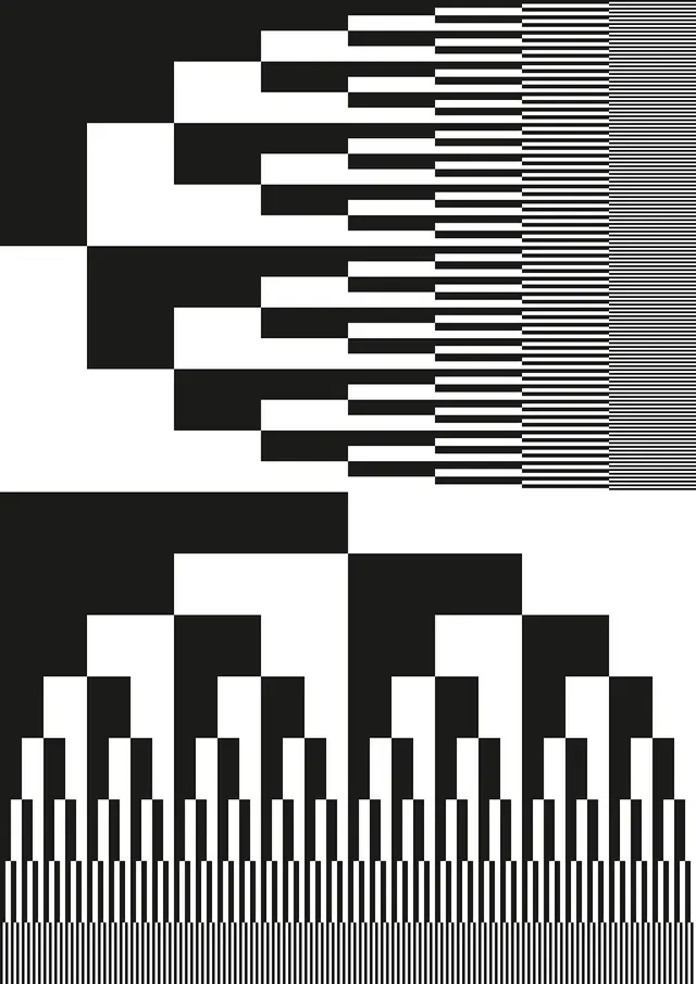 Monochrome Geometric Pattern, brutalist, monochrome, monochrome