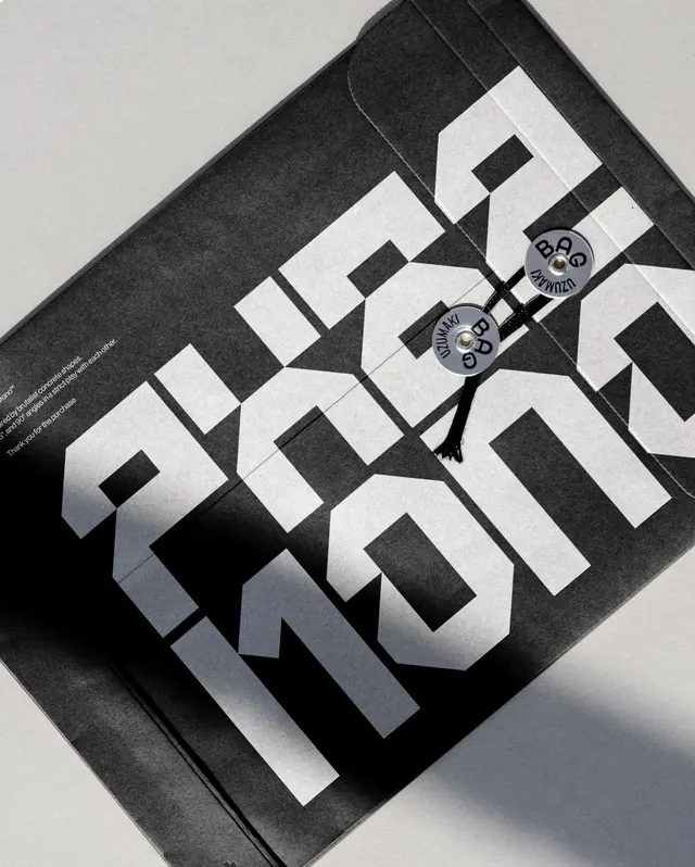Abstract Typography Composition, brutalist, monochrome, monochrome