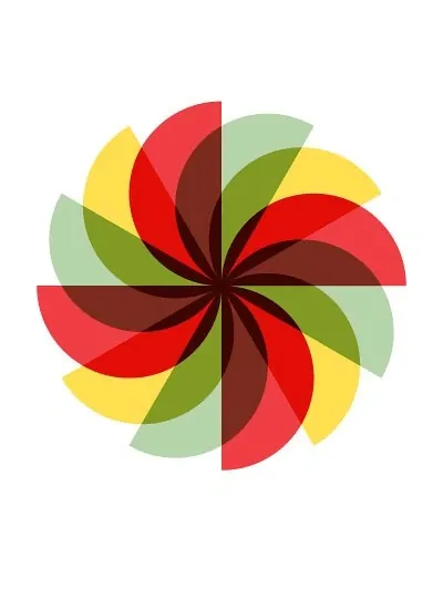 Spiral Geometric Logo, geometric, flat, vibrant