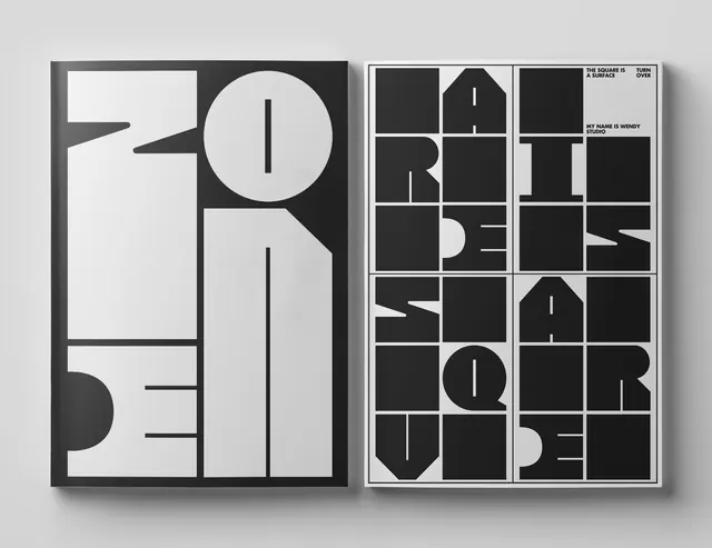 Monochrome Geometric Typography Layout, minimal, swiss, monochrome