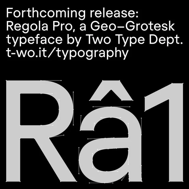 Regola Pro Typeface Preview, minimal, brutalist, high-contrast