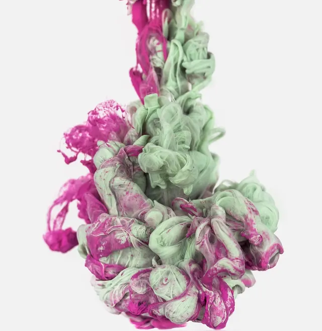 Abstract Organic Fluid Form, organic, 3d-render, vibrant