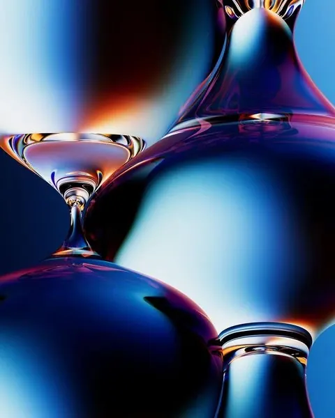 Abstract 3D Glass Spheres, 3d-render, glassmorphism, vibrant