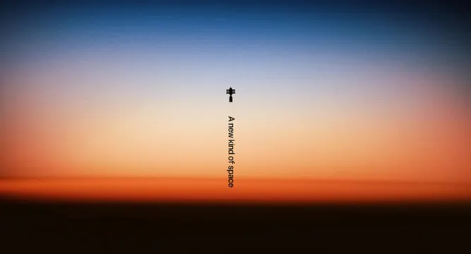 Sunset Horizon Identity, minimal, gradient-heavy, vibrant