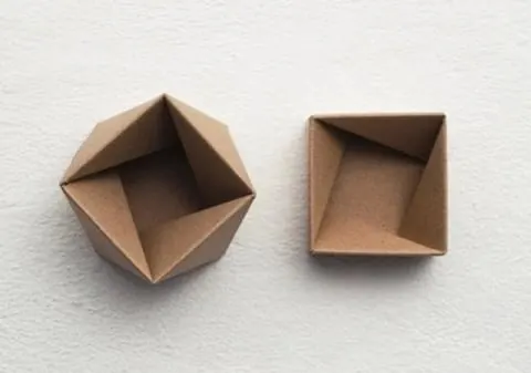 Geometric Paper Packaging, minimal, geometric, earthy
