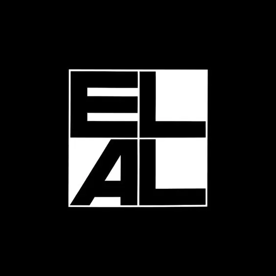 EL AL Geometric Logo, minimal, geometric, high-contrast