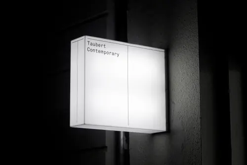 Modernist Illuminated Signage, minimal, swiss, monochrome