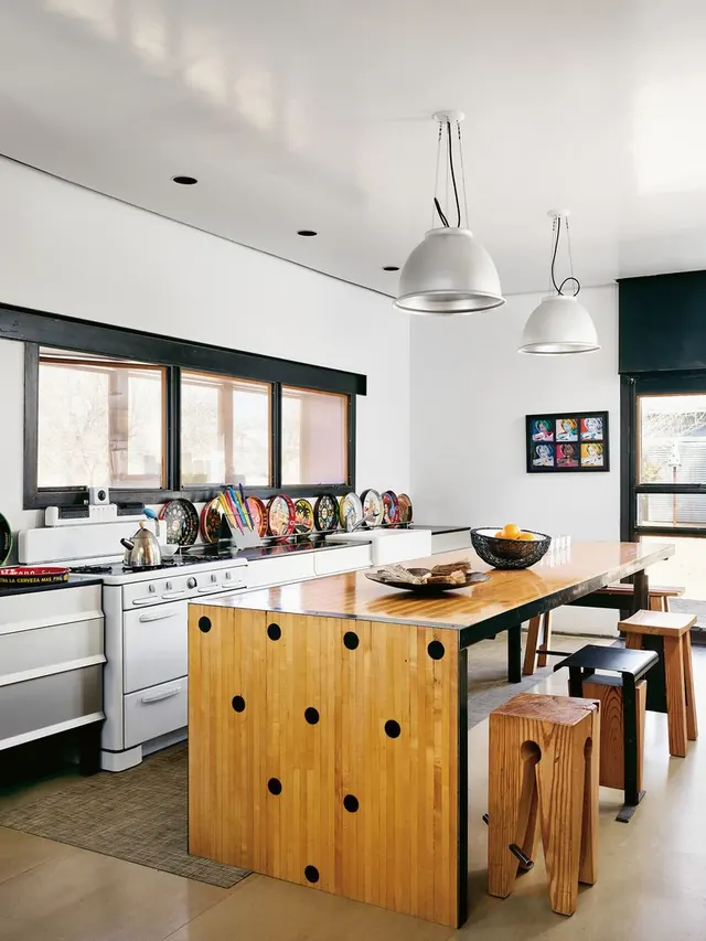Modern Kitchen Interior with Island, minimal, light-mode, light