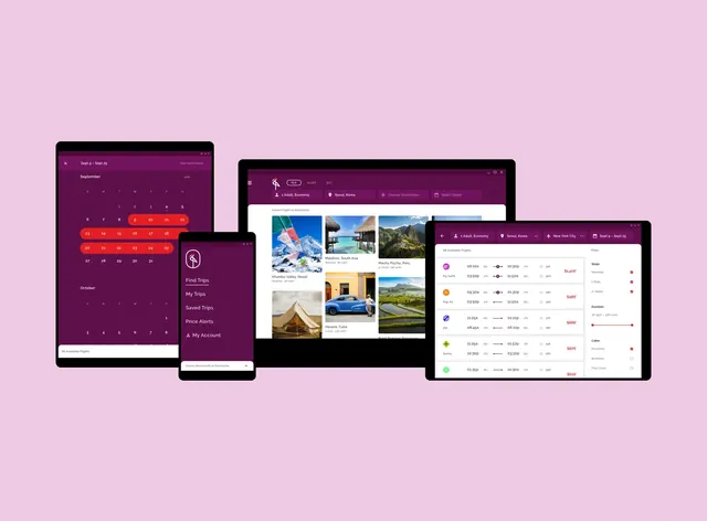 Dashboard and Mobile App Interface Mockup, dark-mode, corporate-clean, vibrant