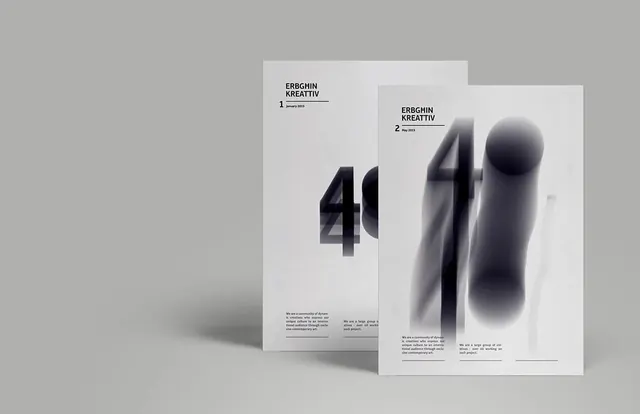 Modernist Abstract Identity, minimal, swiss, monochrome