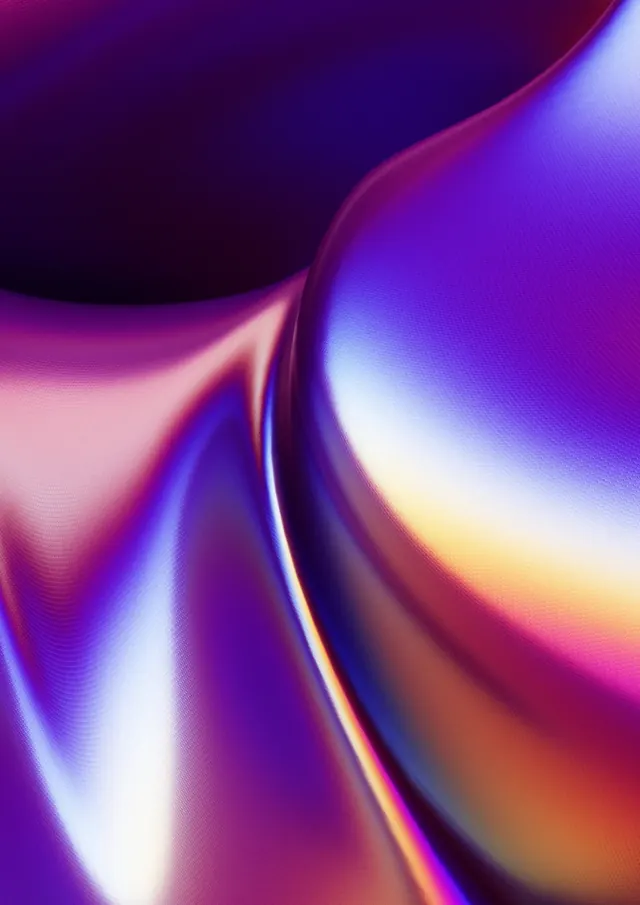 Iridescent Fluid Abstract, 3d-render, gradient-heavy, vibrant