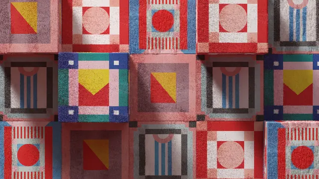 Geometric Grid Pattern, geometric, minimal, vibrant