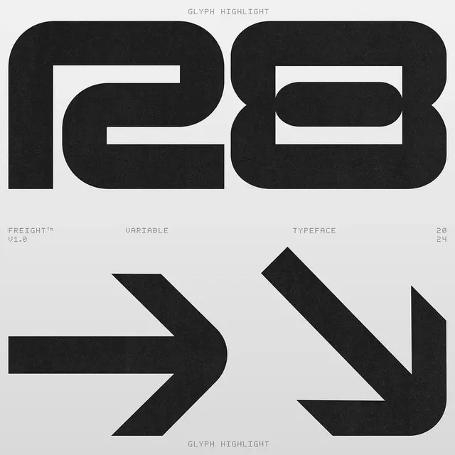 Glyph Weight Type Specimen, minimal, brutalist, monochrome