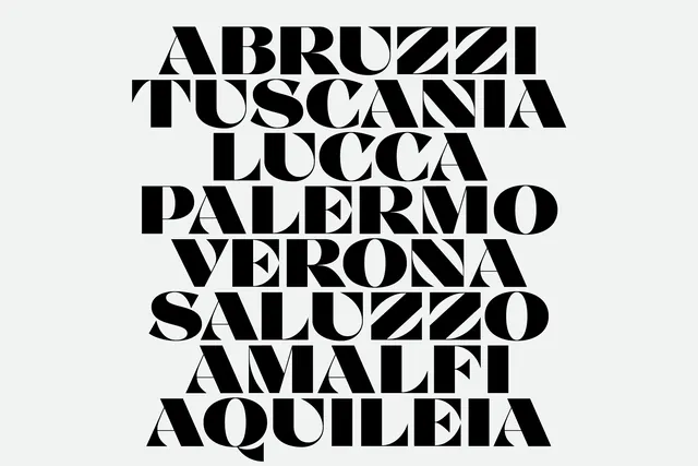 Italian City Typography Layout