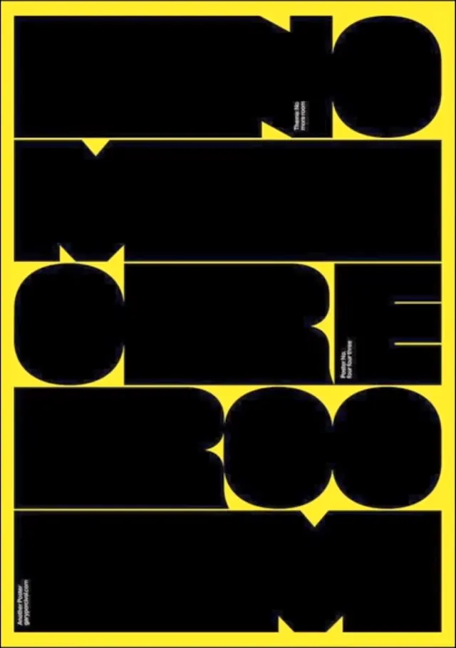 Bold Black and Yellow Typography Layout, brutalist, neo-brutalist, high-contrast