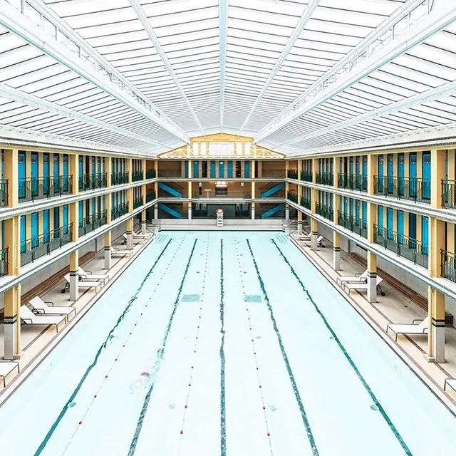 Indoor Swimming Pool Architecture, minimal, light-mode, light