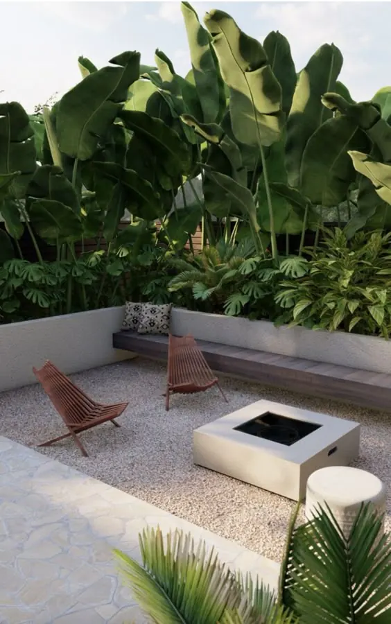 Modern Tropical Courtyard, minimal, luxury, light