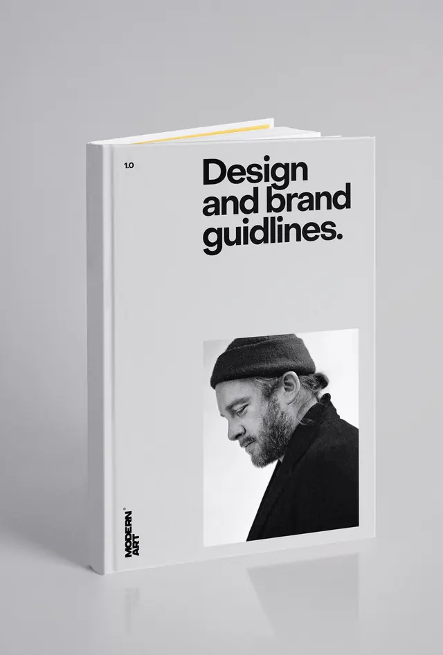 Design and Brand Guidelines Book, minimal, editorial, monochrome
