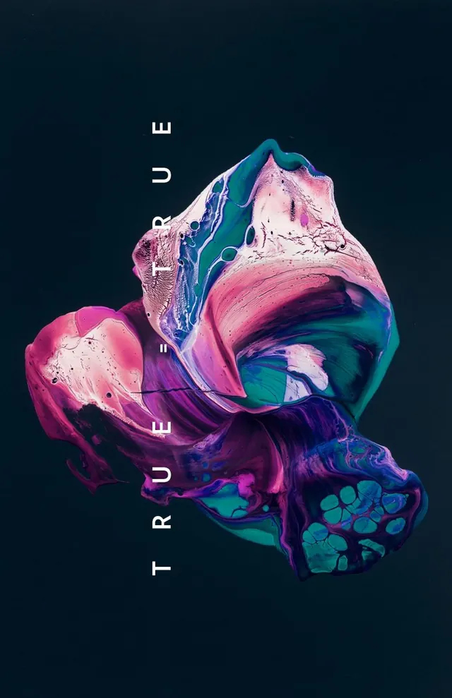 Abstract Fluid 3D Shape, 3d-render, gradient-heavy, dark