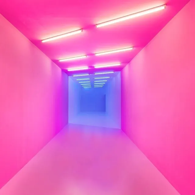 Pink Neon Corridor, gradient-heavy, abstract, vibrant