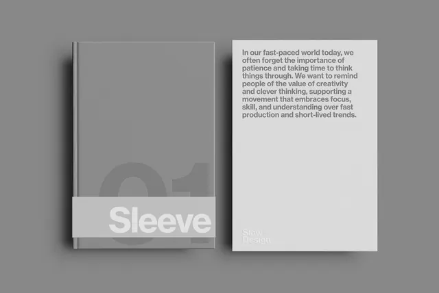 Sleeve Brand Identity Presentation, minimal, swiss, monochrome