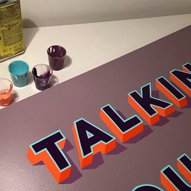 Talkin' 3D Typography Mockup, 3d-render, playful, vibrant