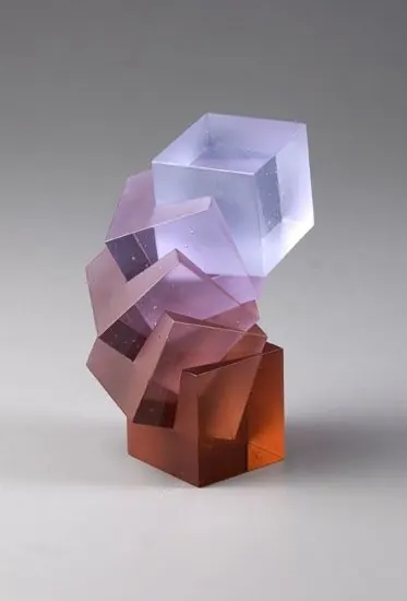 Translucent Geometric Cubes, 3d-render, minimal, vibrant