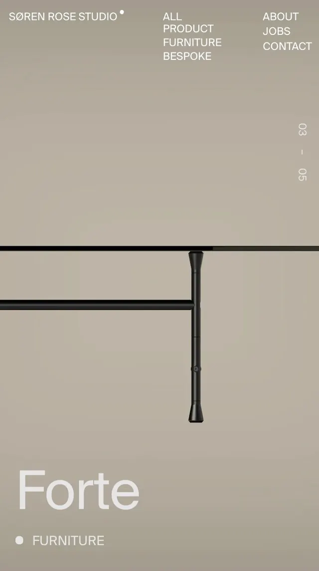 Forte Furniture Identity, minimal, swiss, monochrome