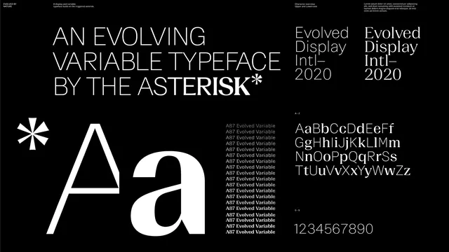 The Evolving Variable Typeface by the Asterisk